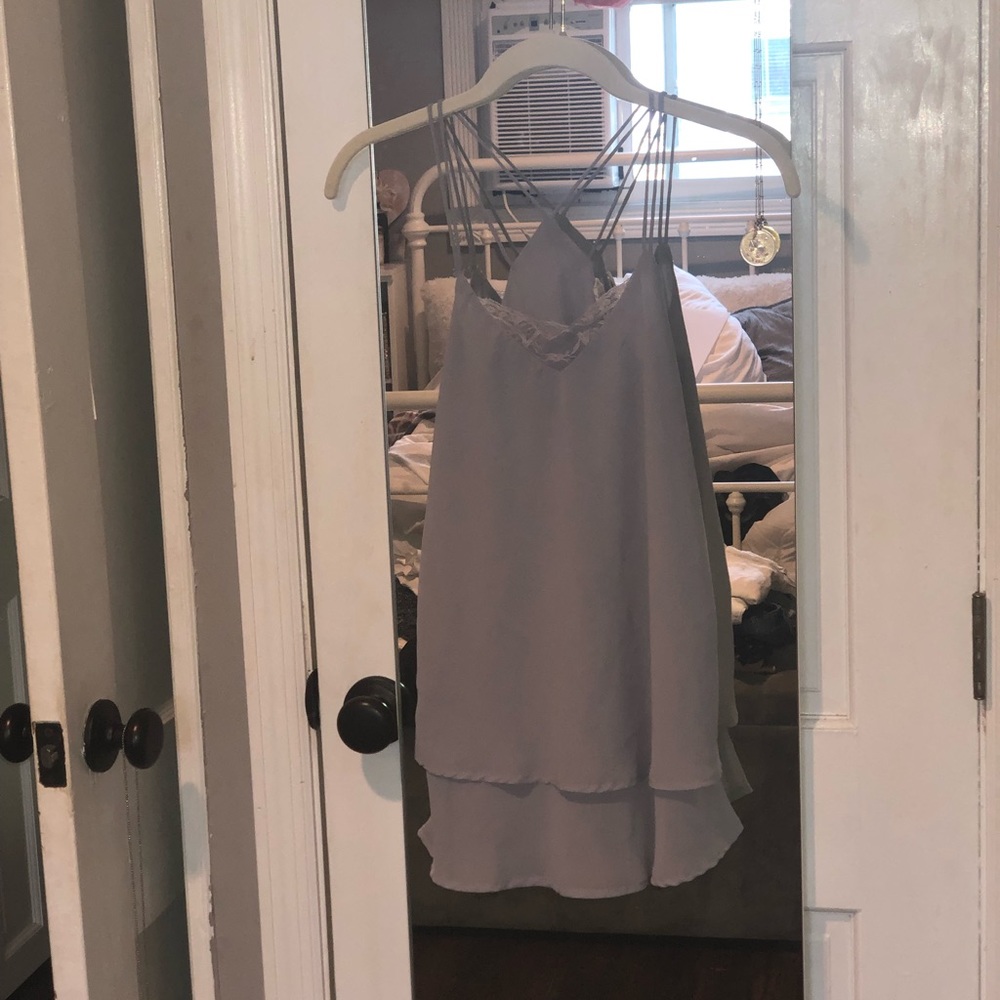 light purple chiffon tank